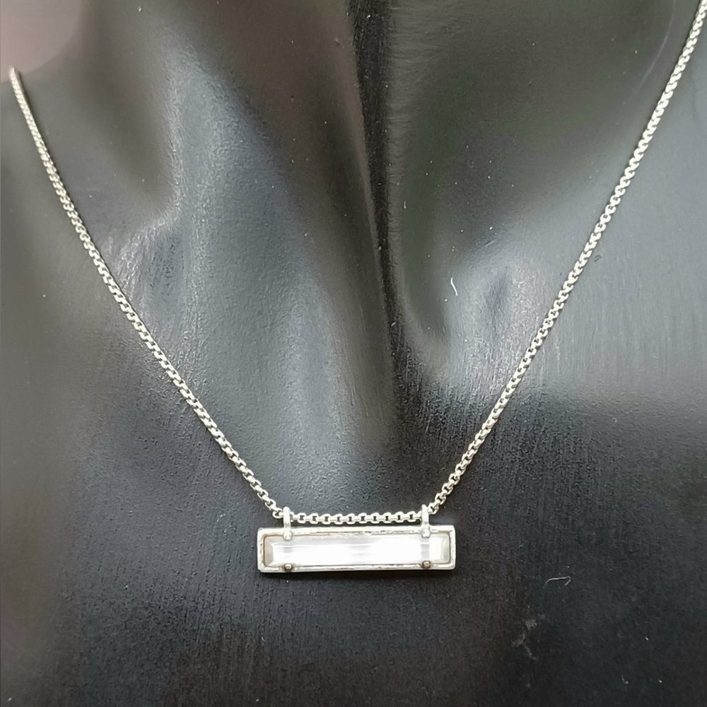 Kendra Scott Lenor bar necklace Mother-Of-Pearl and silver
